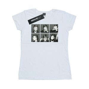 David Bowie Womens/Ladies Photo Collage Cotton T-Shirt / White